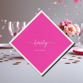 neon  pink  elegant script