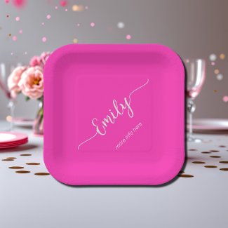 neon   pink elegant script