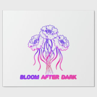 Neon Pink Floral - Art Wrapping Paper