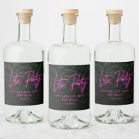 Neon pink funky modern lets party contemporary
