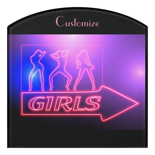 Neon Pink Girls Sign Thunder_Cove (Contour Front)