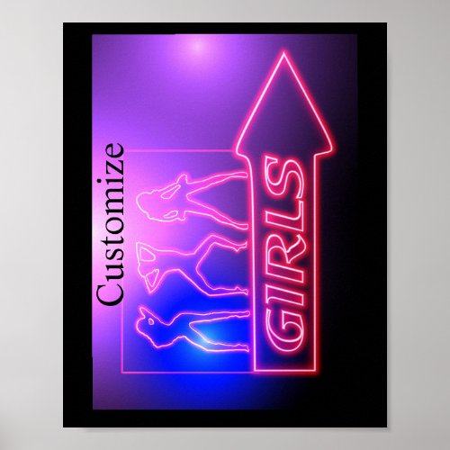 Neon Pink Girls Sign Thunder_Cove 