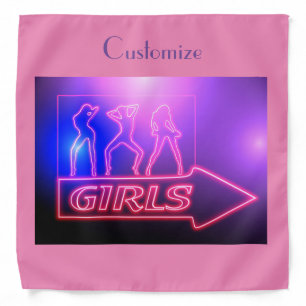 Neon Pink Girls Sign Thunder_Cove Bandana