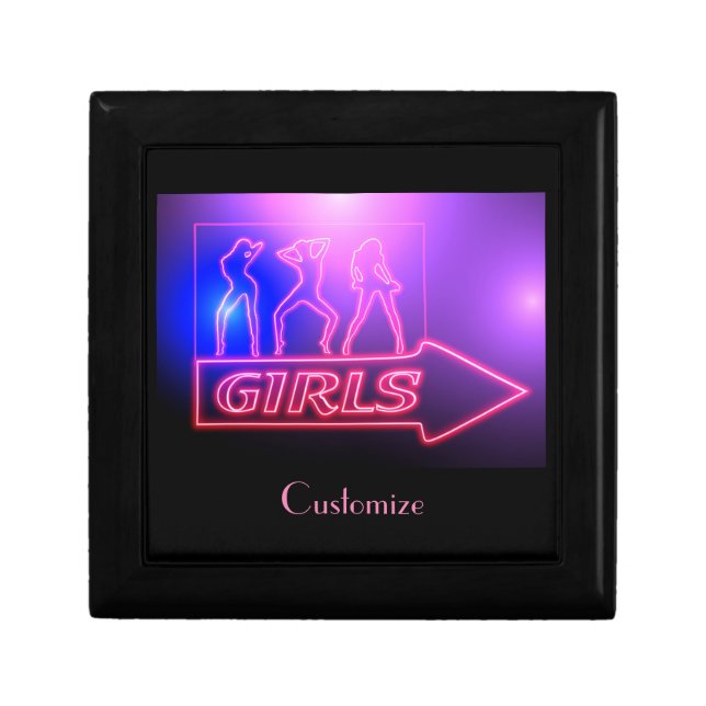 Neon Pink Girls Sign Thunder_Cove   Gift Box (Front)