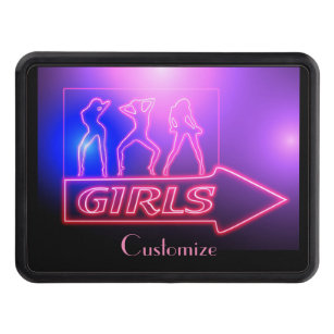 Neon Pink Girls Sign Thunder_Cove   Hitch Cover