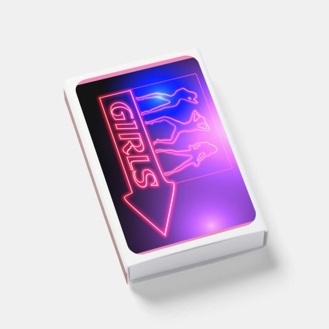 Neon Pink Girls Sign Thunder_Cove Matchboxes (Front Closed)