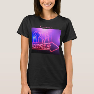 Neon Pink Girls Sign Thunder_Cove T-Shirt