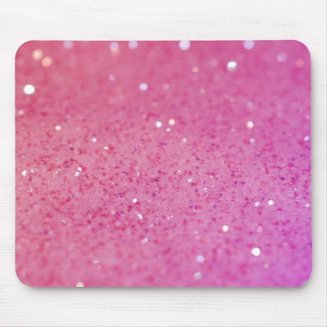 Neon Pink Glitter Sparkle Mouse Pad (Front)