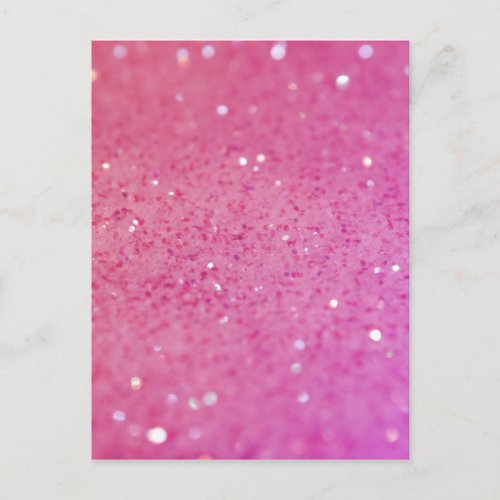Neon Pink Glitter Sparkle Postcard