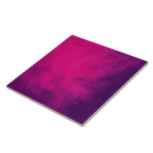 Neon Pink Gradient Ceramic Tile – Customizable