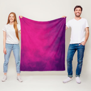 Neon Pink Gradient Fleece Blanket – Customizable