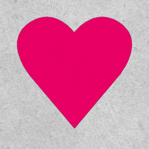 Neon Pink Heart Patch – Custom Embroidered