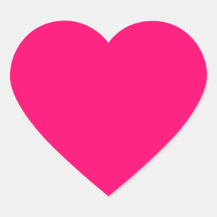 Neon Pink Heart Stickers – Customizable & Bulk
