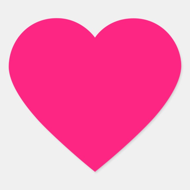 Neon Pink Heart Stickers – Customizable & Bulk (Front)