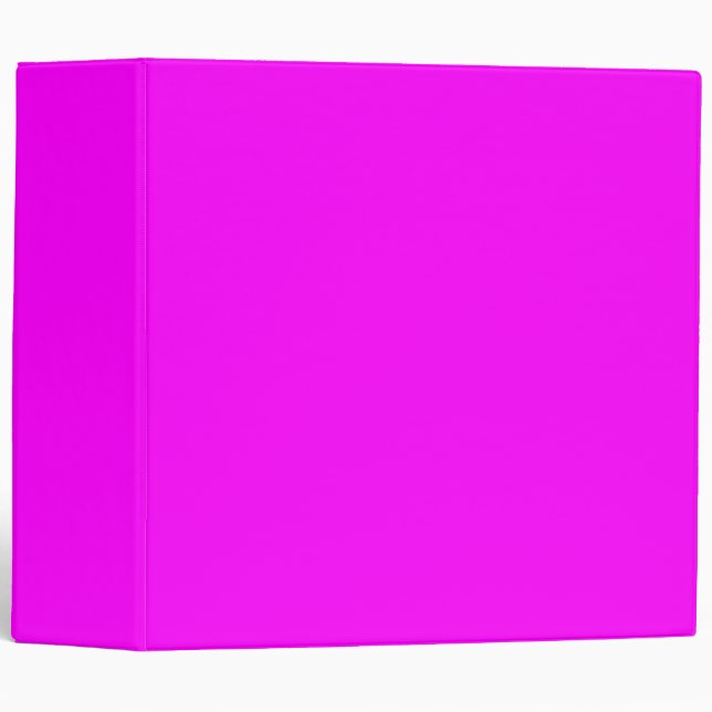 Neon pink hex code FF00FF 3 Ring Binder (Front/Spine)