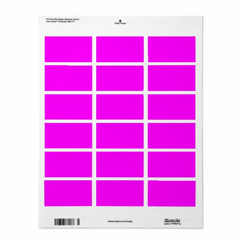 Neon pink hex code FF00FF  Label