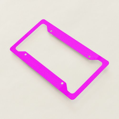 Neon pink hex code FF00FF  License Plate Frame