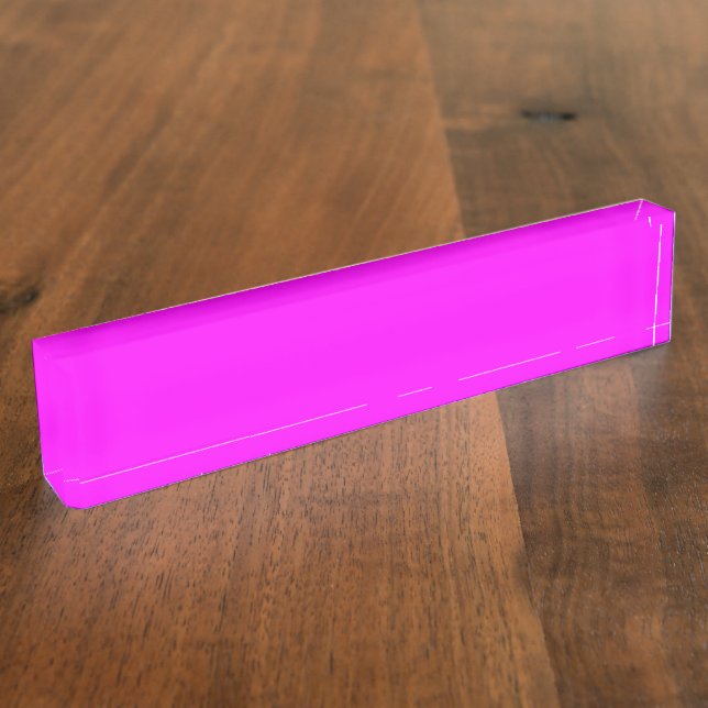 Neon pink hex code FF00FF Name Plate (Side)