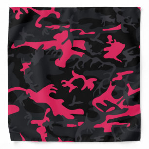 Neon Pink Highlights Camo Bandana