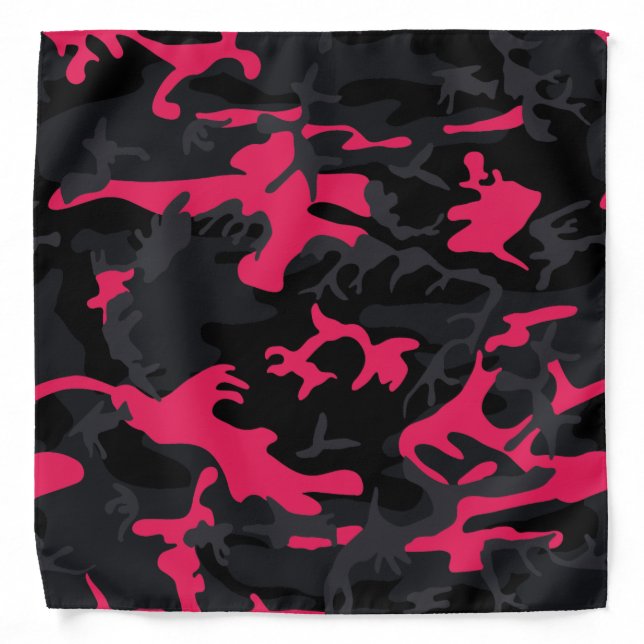 Neon Pink Highlights Camo Bandana (Front)