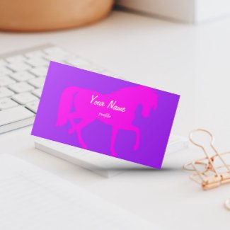 neon pink horse  trotting