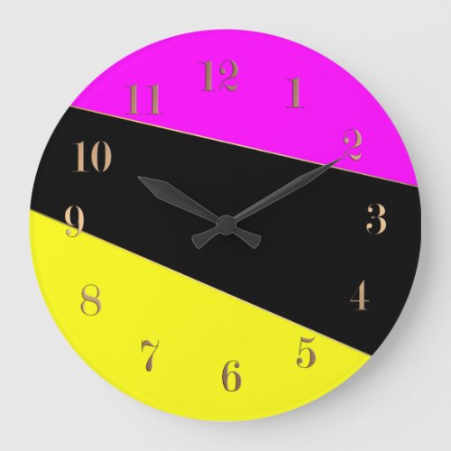 Neon pink large clock