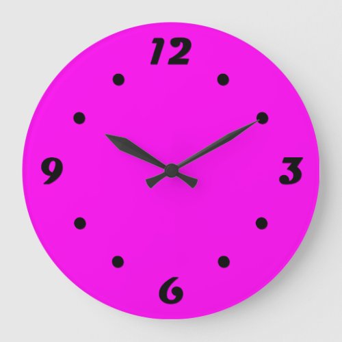 Neon pink large clock