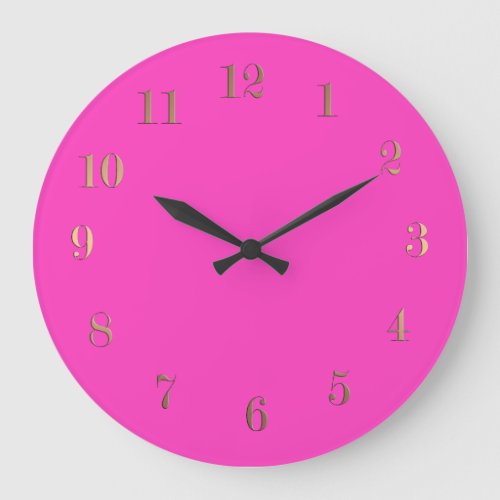 Neon pink large clock