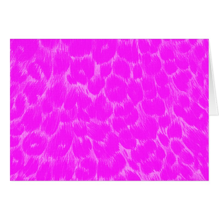 Neon Pink Leopard Print Cards