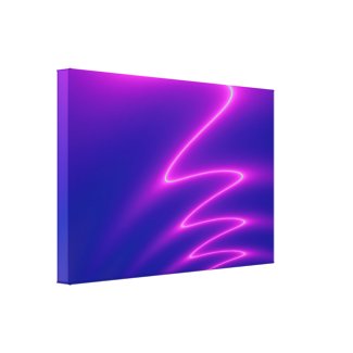 Neon Pink Lightning Canvas Print