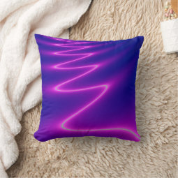 Neon Pink Lightning Throw Pillow | Zazzle