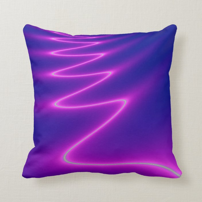 Neon Pink Lightning Throw Pillow | Zazzle.com