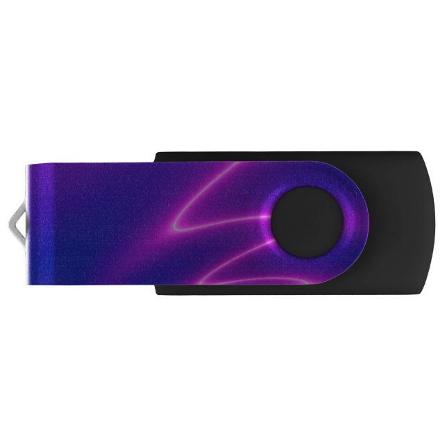 Neon Pink Lightning USB Flash Drive (Back)
