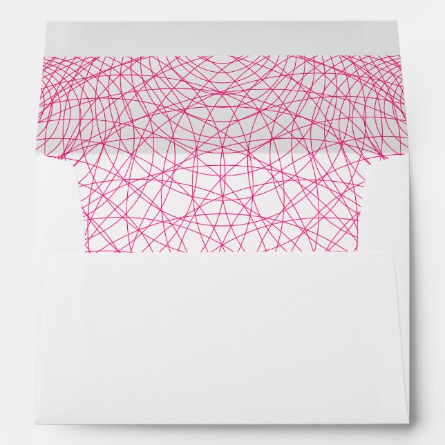 Neon Pink Lined Flap Envelope – Customizable (Back (Bottom))