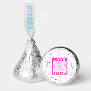Neon Pink Love Forever Valentine Stamp Hershey®'s Kisses®