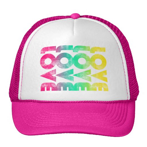 Neon Pink Love Trucker Hat | Zazzle