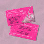 Neon Pink Luxury Cleaning Service Maid Janitorial Business Card