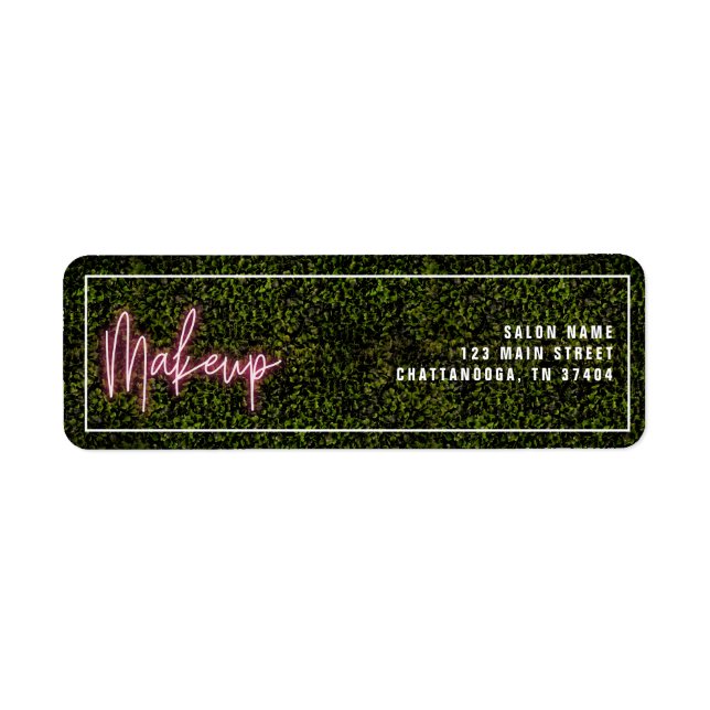 Neon Pink Makeup Artist Cosmetologist Professional Label (Front)