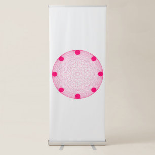 Neon Pink Mandala Banner (Vertical) – Customizable