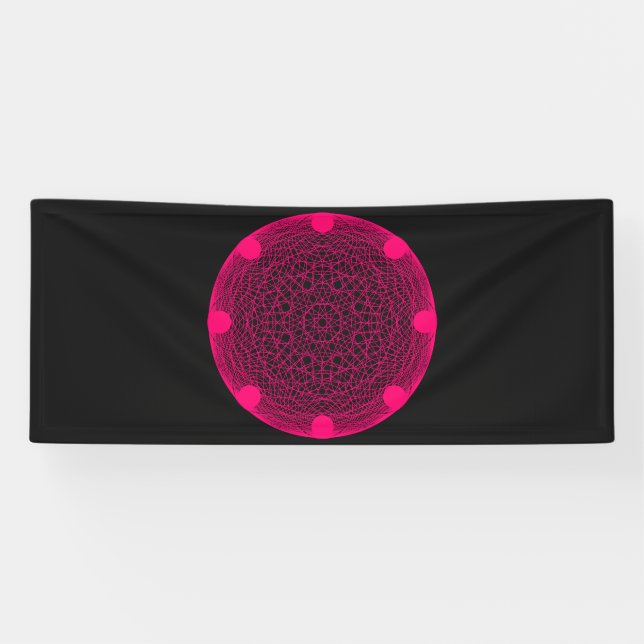 Neon Pink Mandala Bold Event Banner – Customizable (Horizontal)