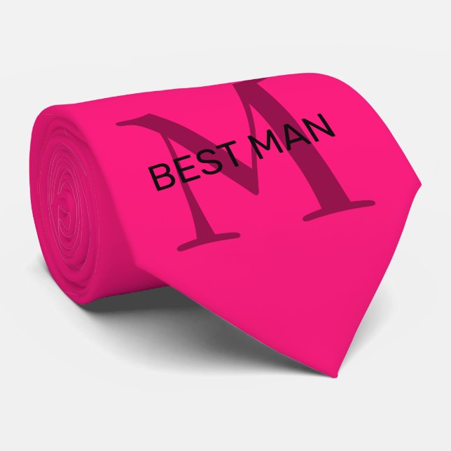 Neon Pink Neck Tie (Rolled)