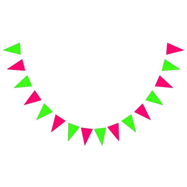 Neon Pink & Neon Green Bunting Banner – Customize (All)
