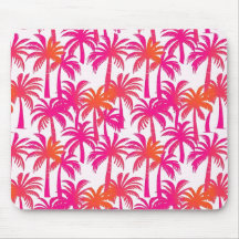 Neon Pink Orange Palm Tree Ibiza