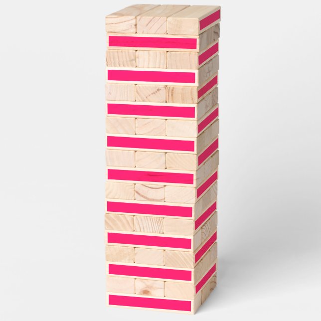 Neon Pink Outdoor Giant Topple Tower – Customize (Assembled)