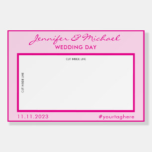 Neon Pink Photo Booth Selfie Frame Foam Board