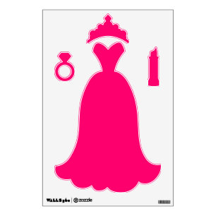 Neon Pink Princess Wall Decal – Custom & Removable