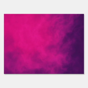 Neon Pink & Purple Smoke Yard Sign – Customizable