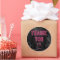Neon pink sign order thank you black palm leaf