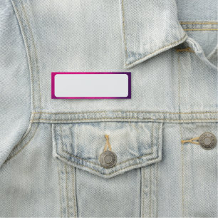Neon Pink Smoke Border Name Tag – Customizable