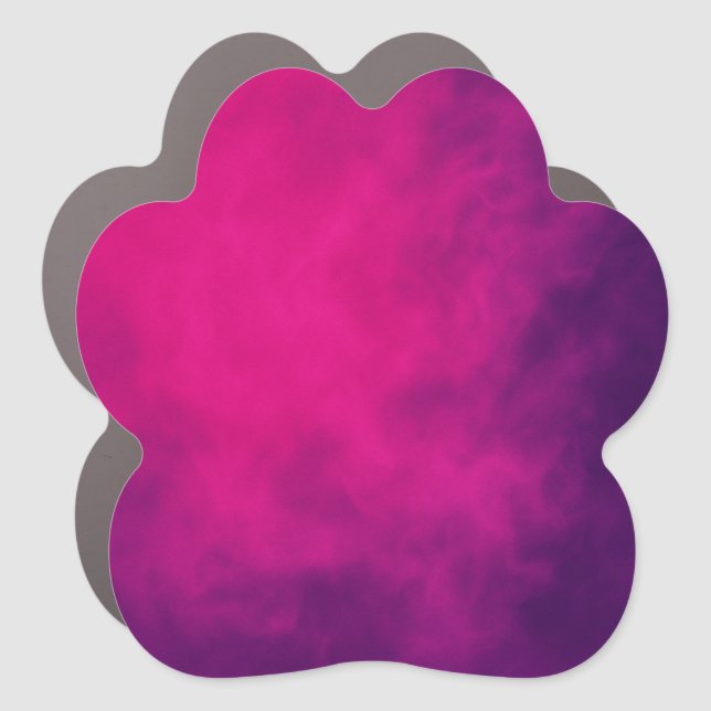 Neon Pink Smoke Car Magnet – Customizable (Front)